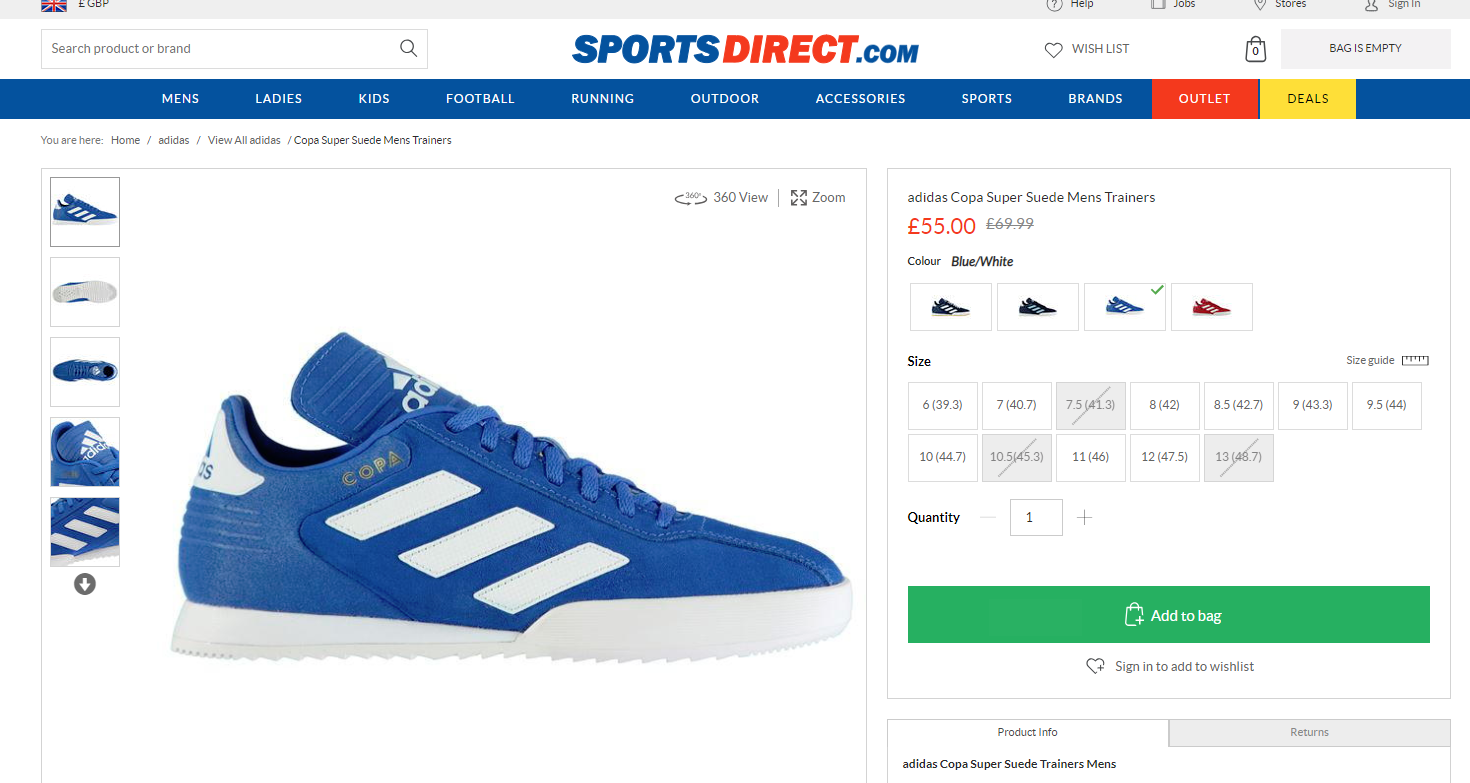 Sports direct yeezy online